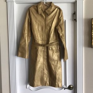 Gold Leather Coat